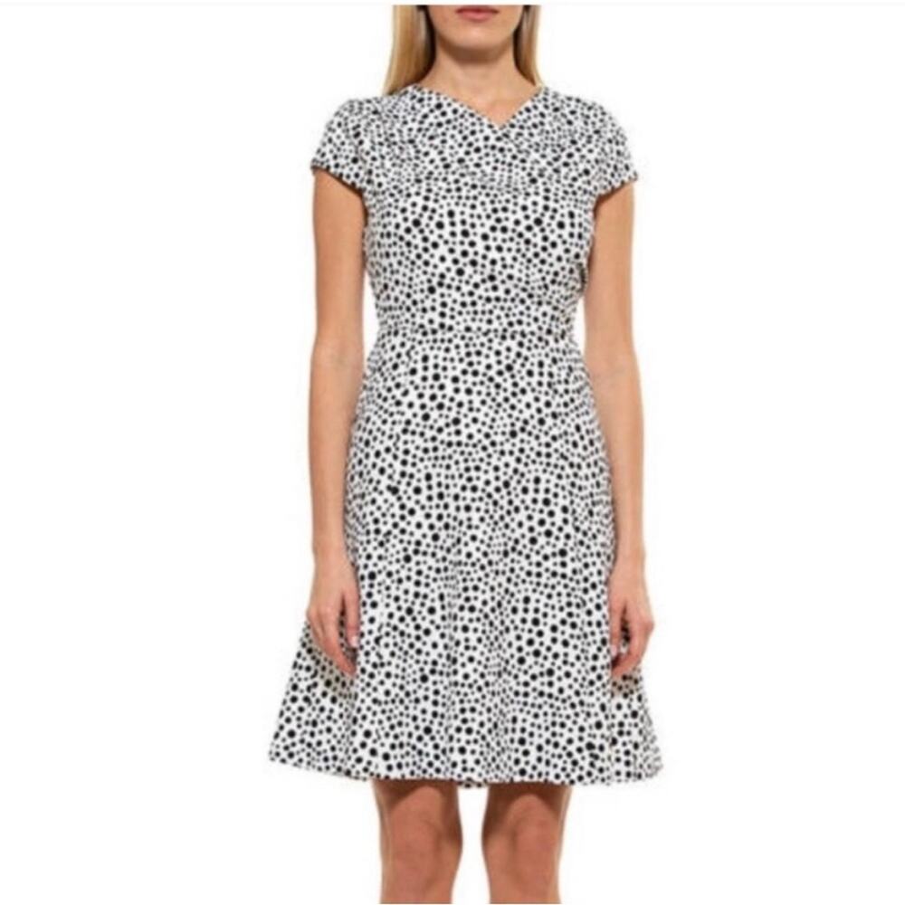 NWT Alexia Admore Karin Black & White Dot Dress 14
